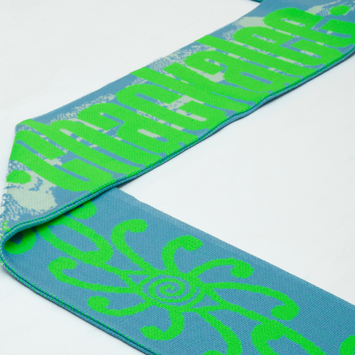 SCARF LIQUID SKY light blue/white/neon green