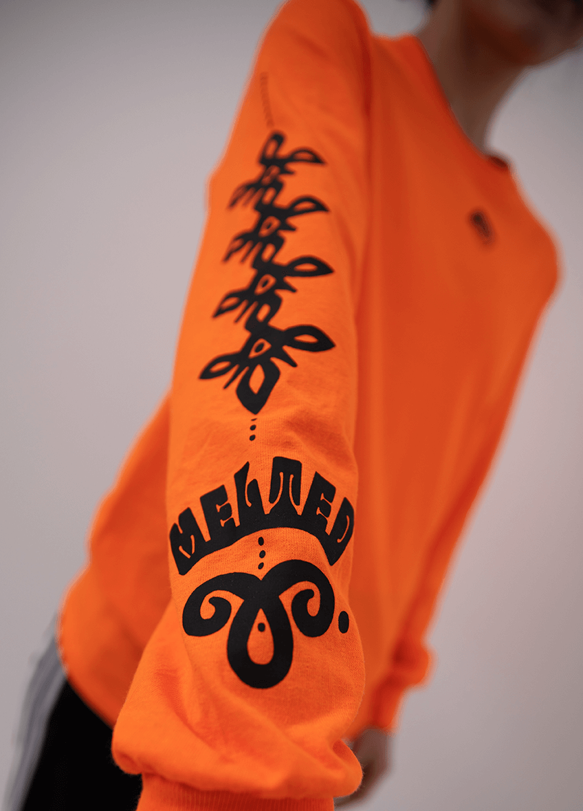 Unisex LONGSLEEVE MELTED neon orange