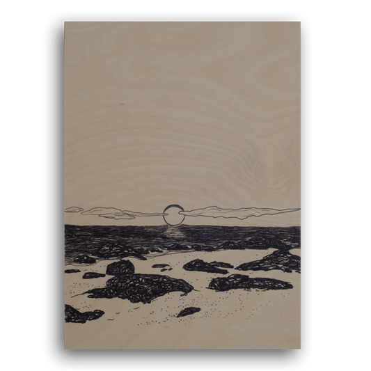 SUNSET Print on Wood