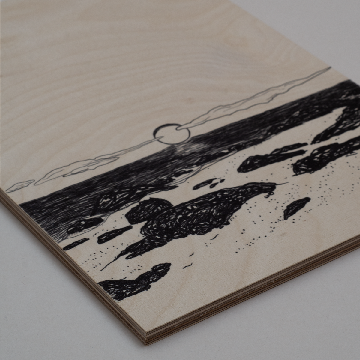 SUNSET Print on Wood