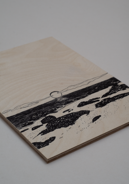 SUNSET Print on Wood
