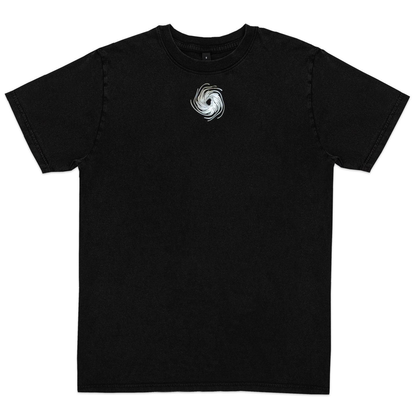 T-SHIRT SWIRL stone washed schwarz