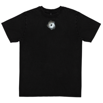 T-SHIRT SWIRL stone washed schwarz