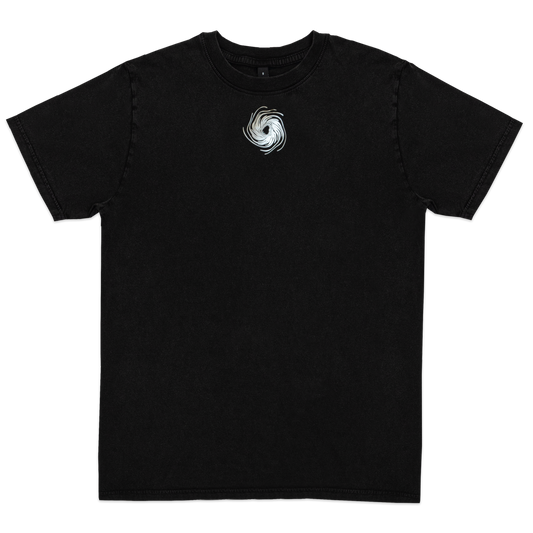 T-SHIRT SWIRL stone washed black