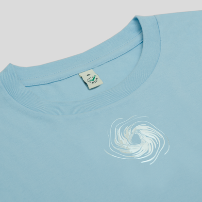 T-SHIRT SWIRL hellblau