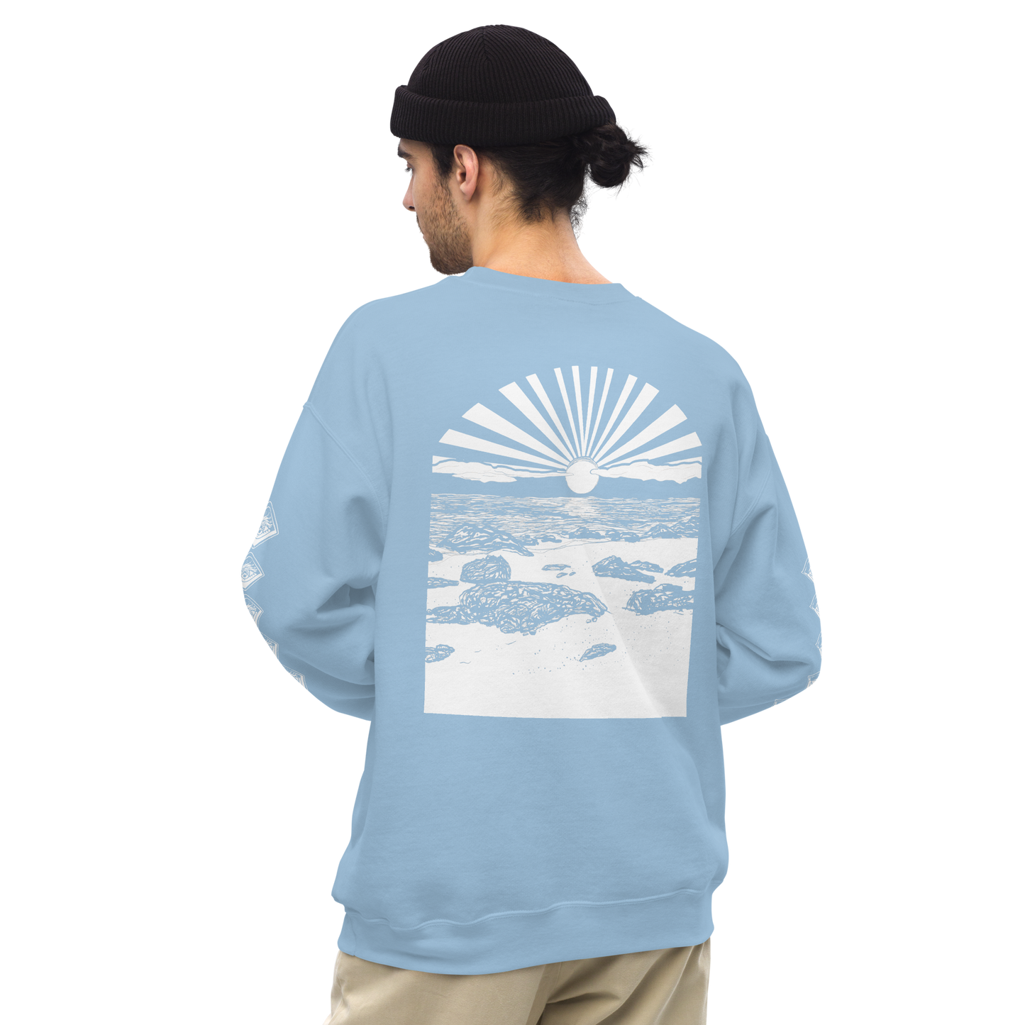 Unisex SWEATSHIRT SUNSET hellblau