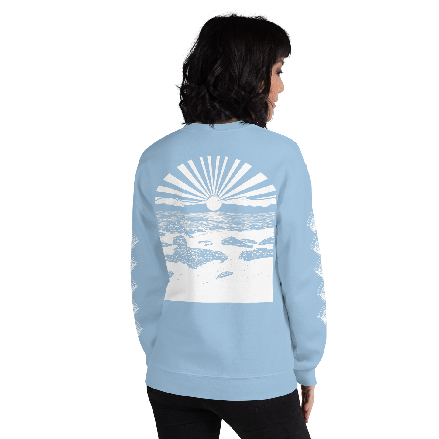 Unisex SWEATSHIRT SUNSET hellblau