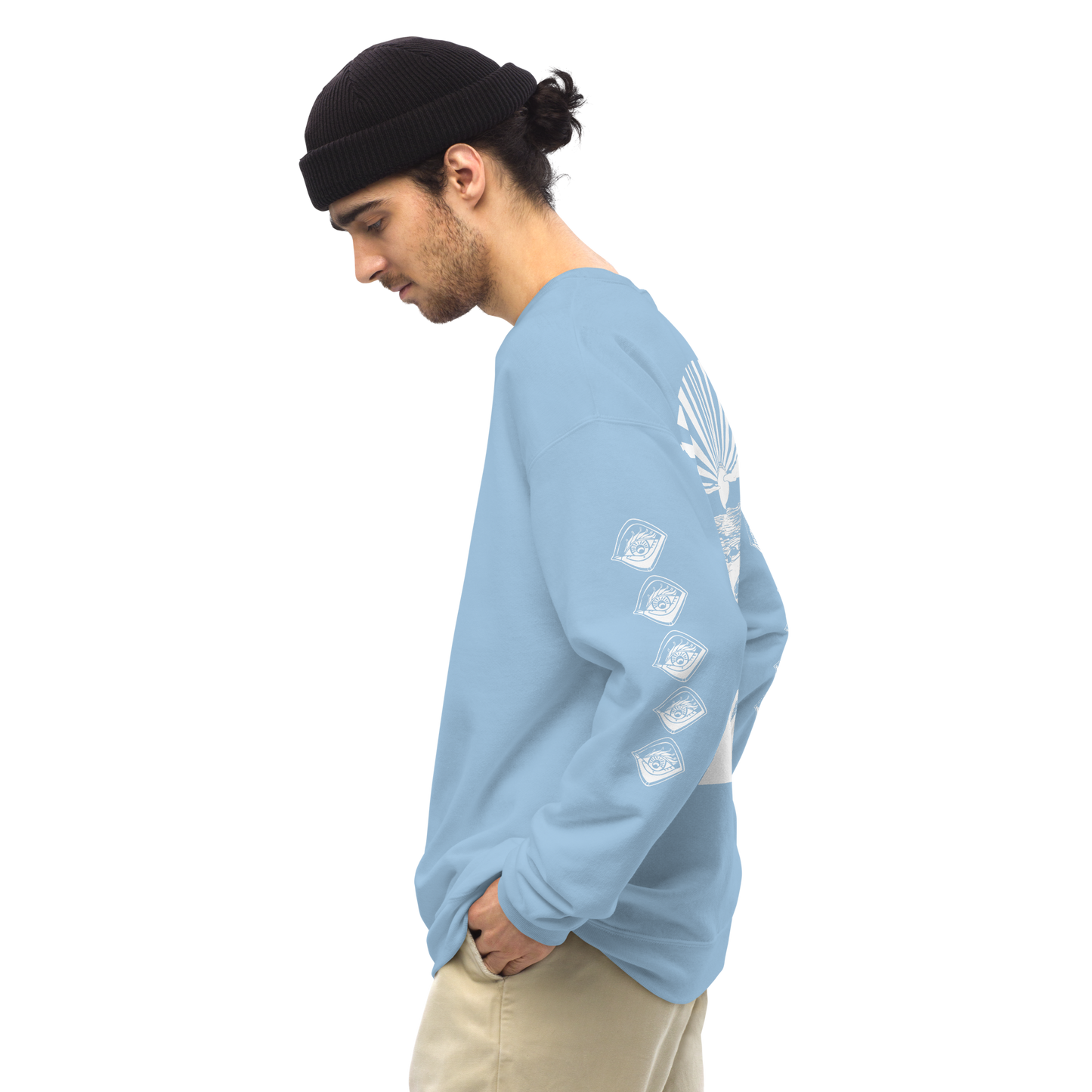 Unisex SWEATSHIRT SUNSET hellblau