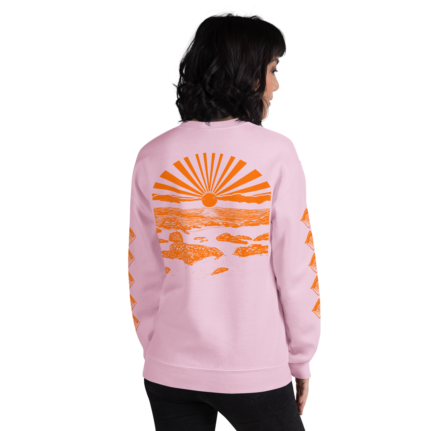 Unisex SWEATSHIRT SUNSET hellrosa